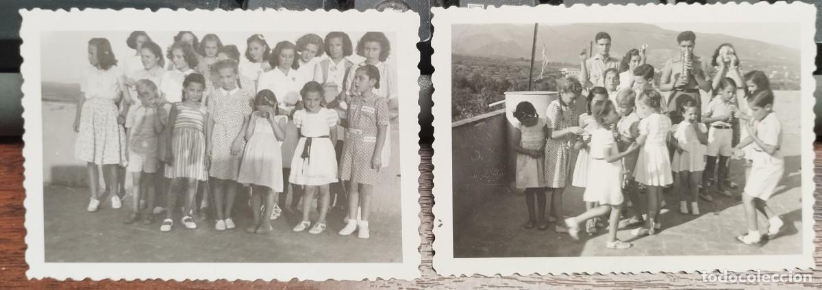 Fotograf&iacute;a antigua: DOS FOTOS GRUPO DE NI&Ntilde;OS LA AMETLLA (BARCELONA) AGOSTO 1943