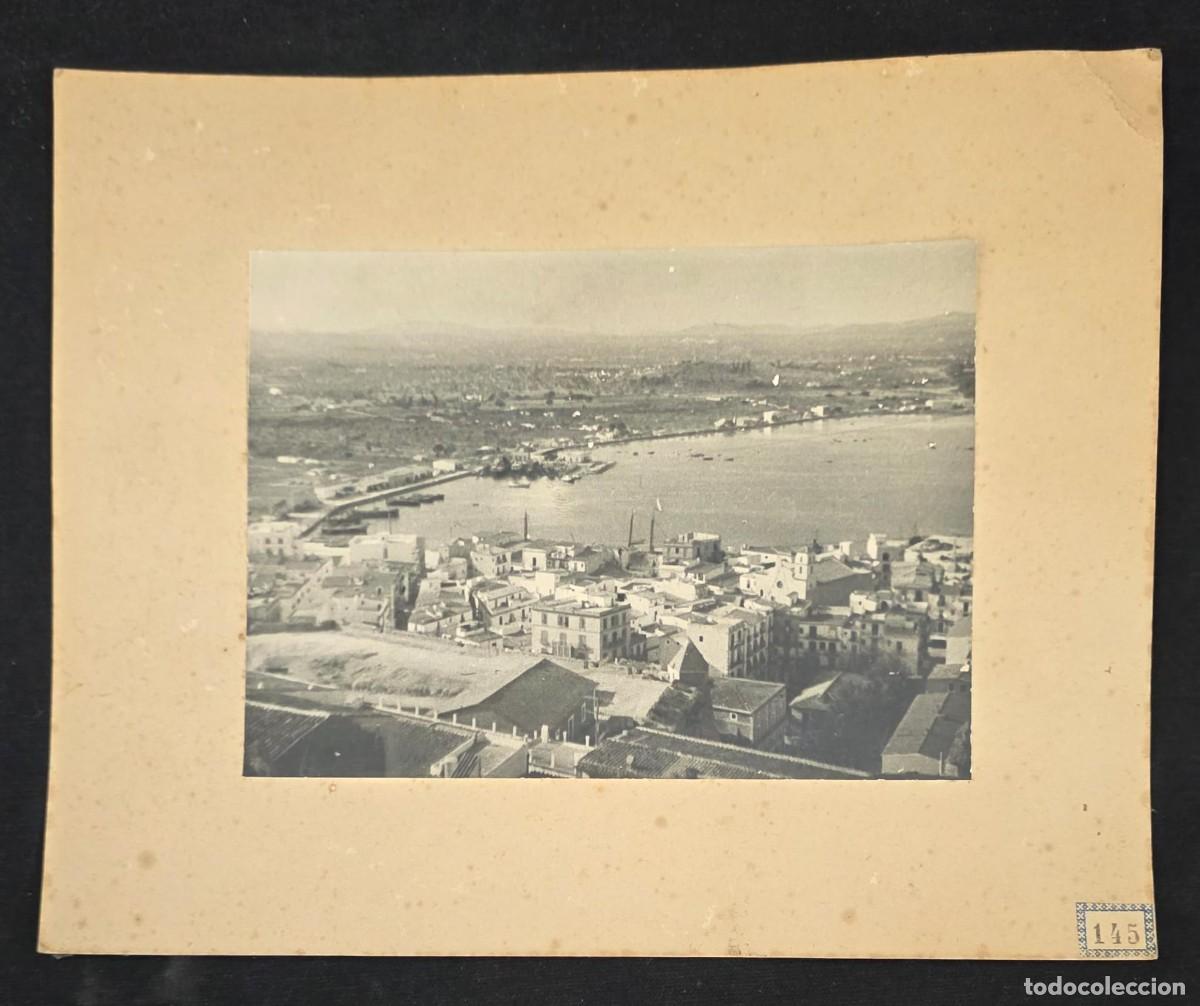 Fotograf&iacute;a antigua: Fotograf&iacute;a Antigua Original Puerto de Ibiza Vista Panor&aacute;mica &ndash; Pablo Bros Puerto Ibiza &ndash; 26x21 cm