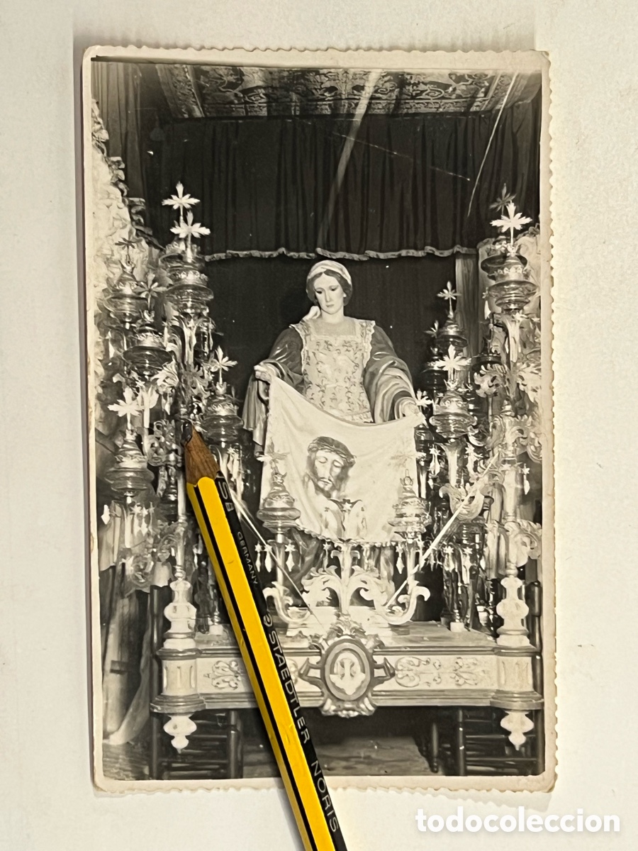Fotograf&iacute;a antigua: CANYAMELAR. LA VERONICA. Real Hermandad de la Santa Faz. Semana Santa Marinera (h.1950?)
