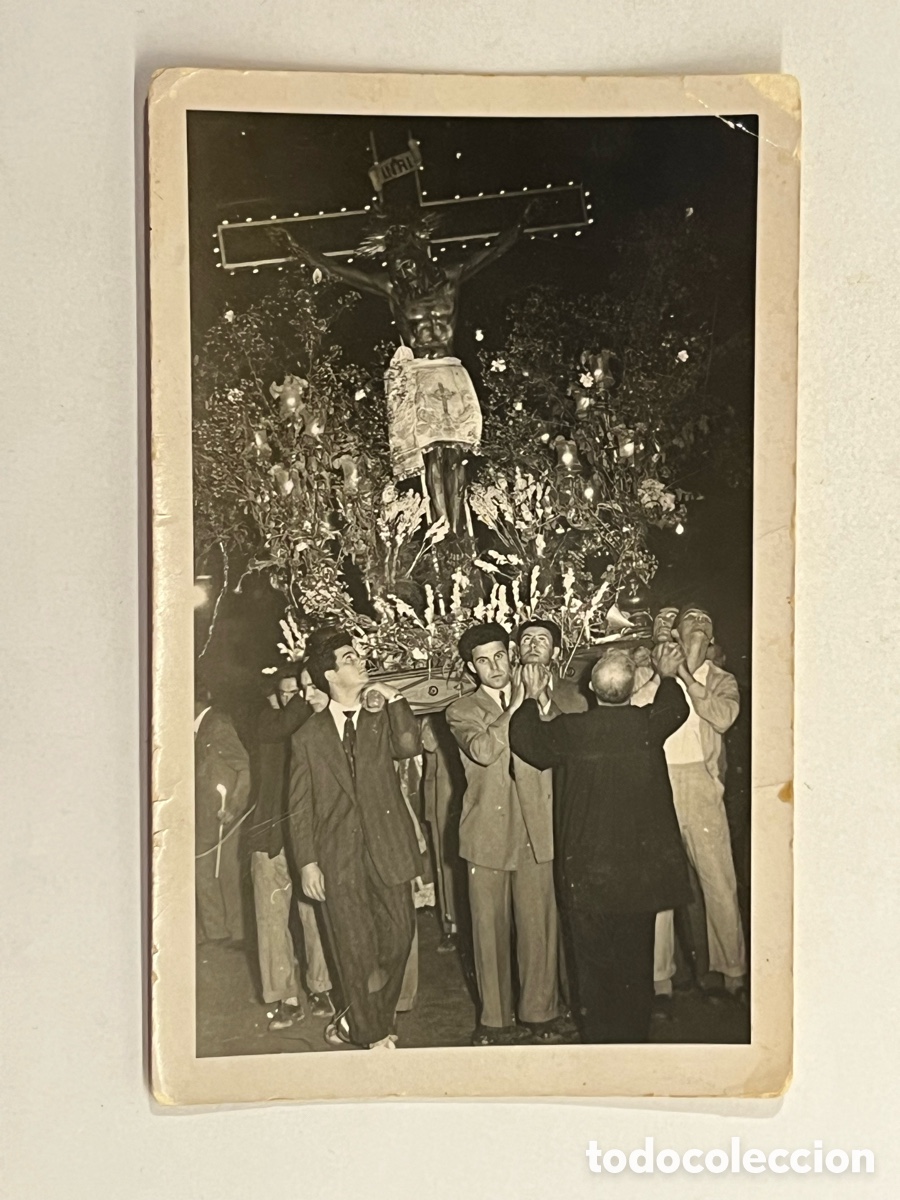 Fotograf&iacute;a antigua: Semana Santa Marinera. Sant&iacute;simo Cristo de los Afligidos o Sant&iacute;simo Cristo del Salvador (h.1950?)
