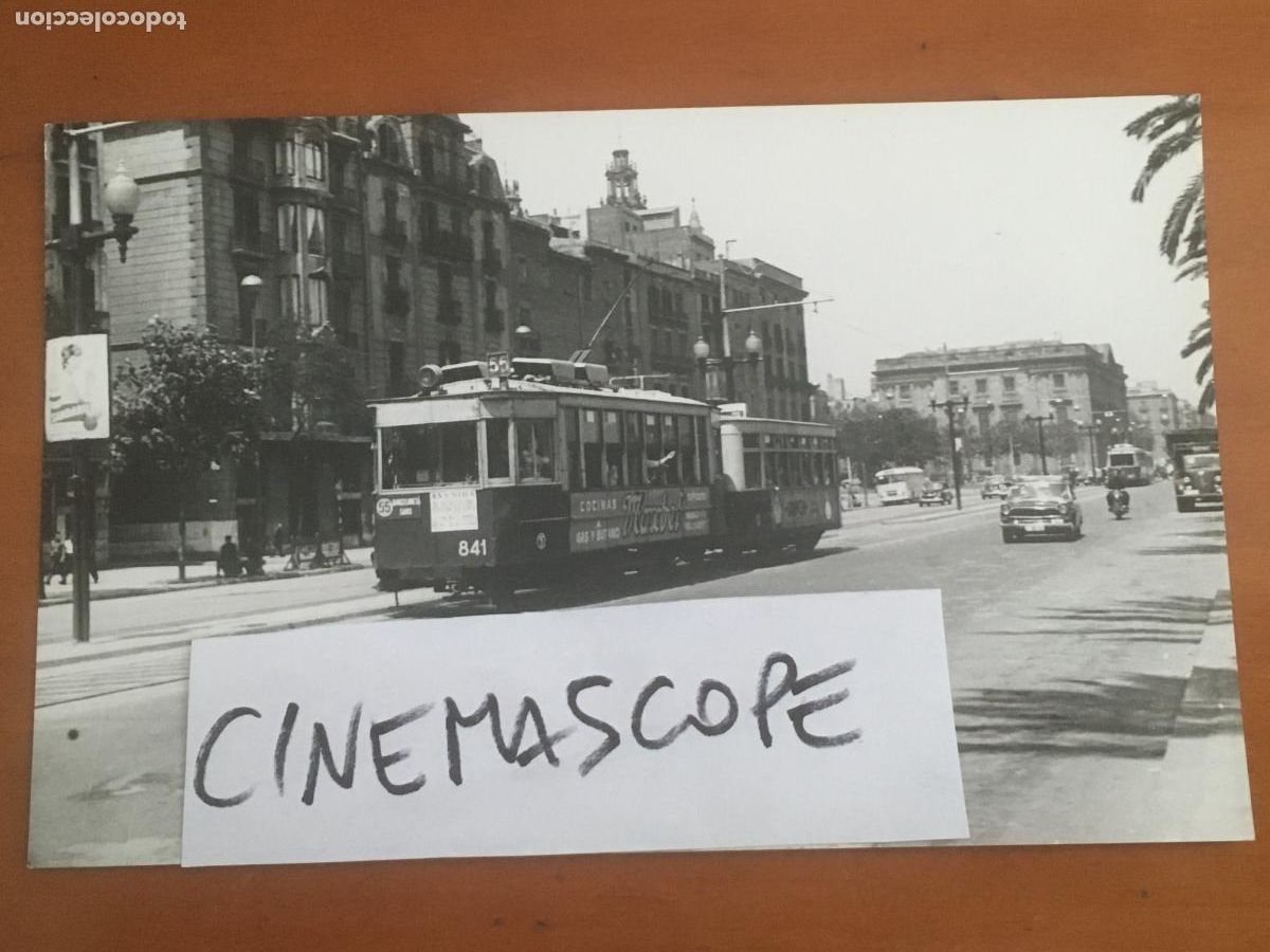Fotograf&iacute;a antigua: tranvia 55 barcelona foto original antigua a&ntilde;os 1964