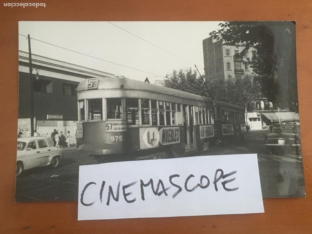 Fotograf&iacute;a antigua: tranvia 57 barcelona muebles la fabrica foto original antigua a&ntilde;o 1967