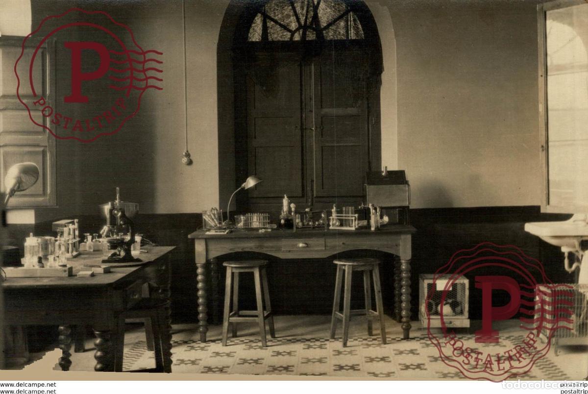 Fotografia antiga: EXTREMADURA BADAJOZ ESPA&Ntilde;A. BADAJOZ. INSTITUTO PROVINCIAL DE HIGIENE. GABINETE DE TRABAJO. LAB