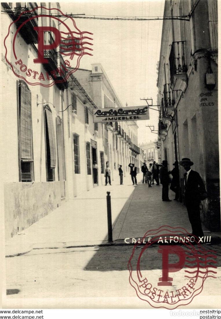 Antique Photography: EXTREMADURA BADAJOZ ESPA&Ntilde;A. FREGENAL DE LA SIERRA. CALLE ALFONSO XIII - 17X12CM