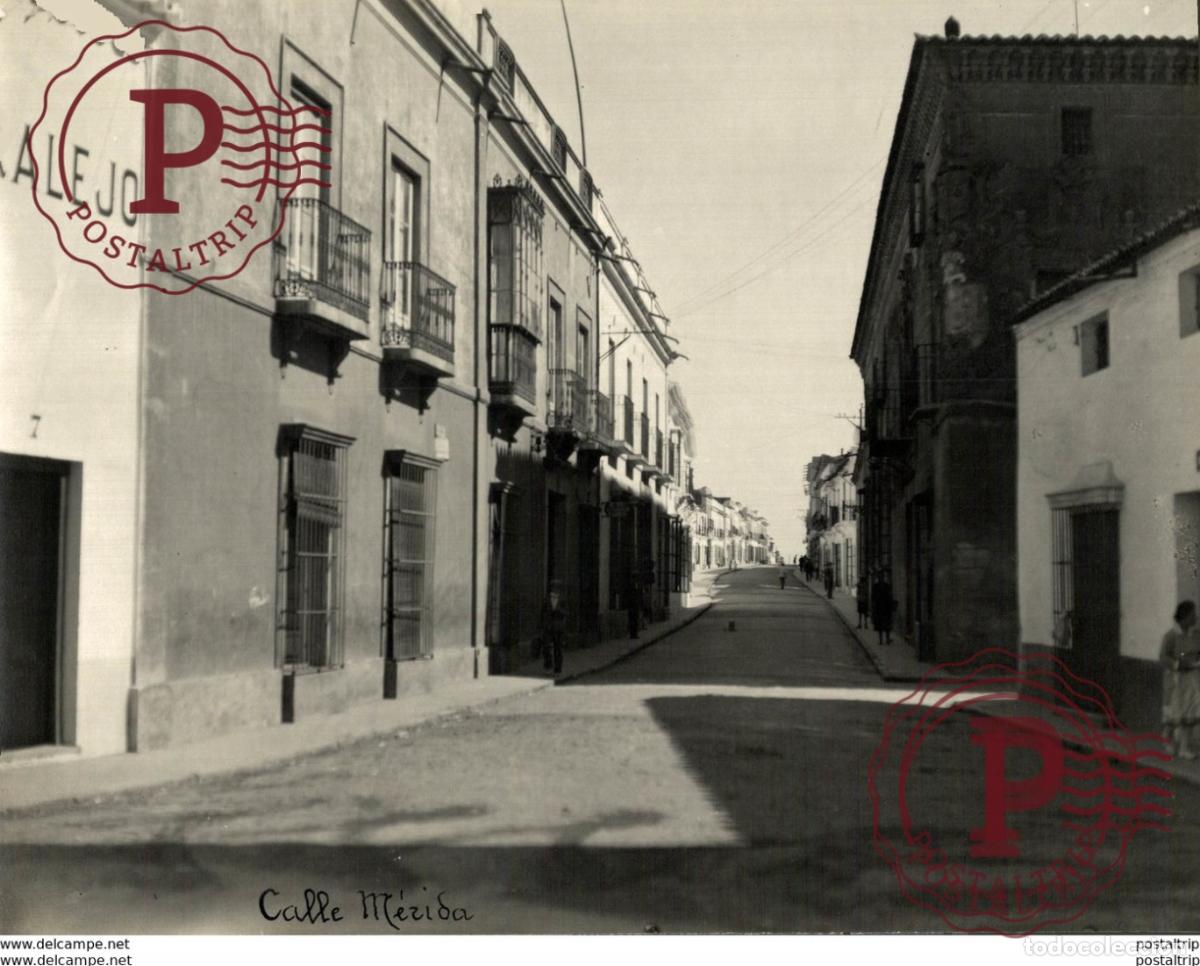 Fotograf&iacute;a antigua: EXTREMADURA BADAJOZ ESPA&Ntilde;A. ALMENDRALEJO. CALLE MERIDA - 23X17CM