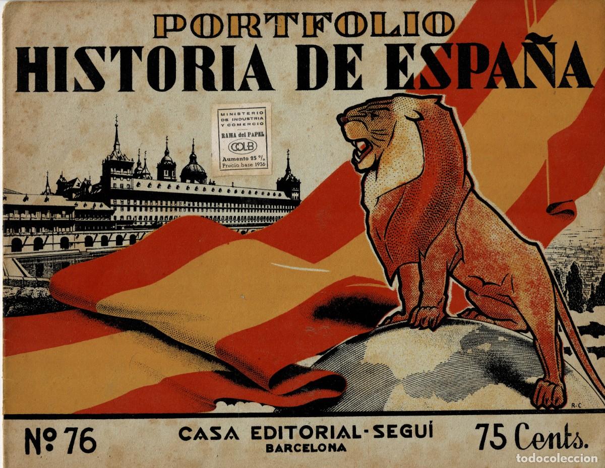 Fotograf&iacute;a antigua: PORTAFOLIO CON DIBUJOS DE LA HISTORIA DE ESPA&Ntilde;A N&ordm; 76. P-PORTF-300