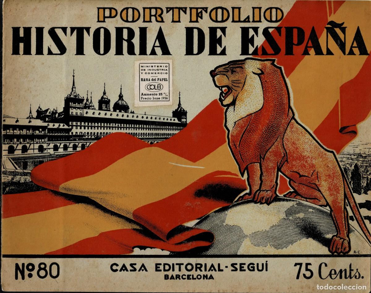 Fotograf&iacute;a antigua: PORTAFOLIO CON DIBUJOS DE LA HISTORIA DE ESPA&Ntilde;A N&ordm; 80. P-PORTF-303