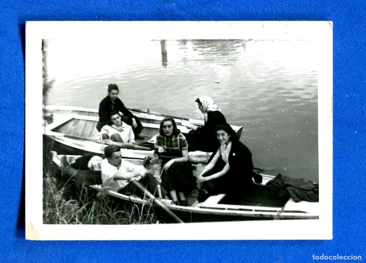 Photographie ancienne: FOTOGRAFIA GRUPO DE PERSONAS EN BARCAS