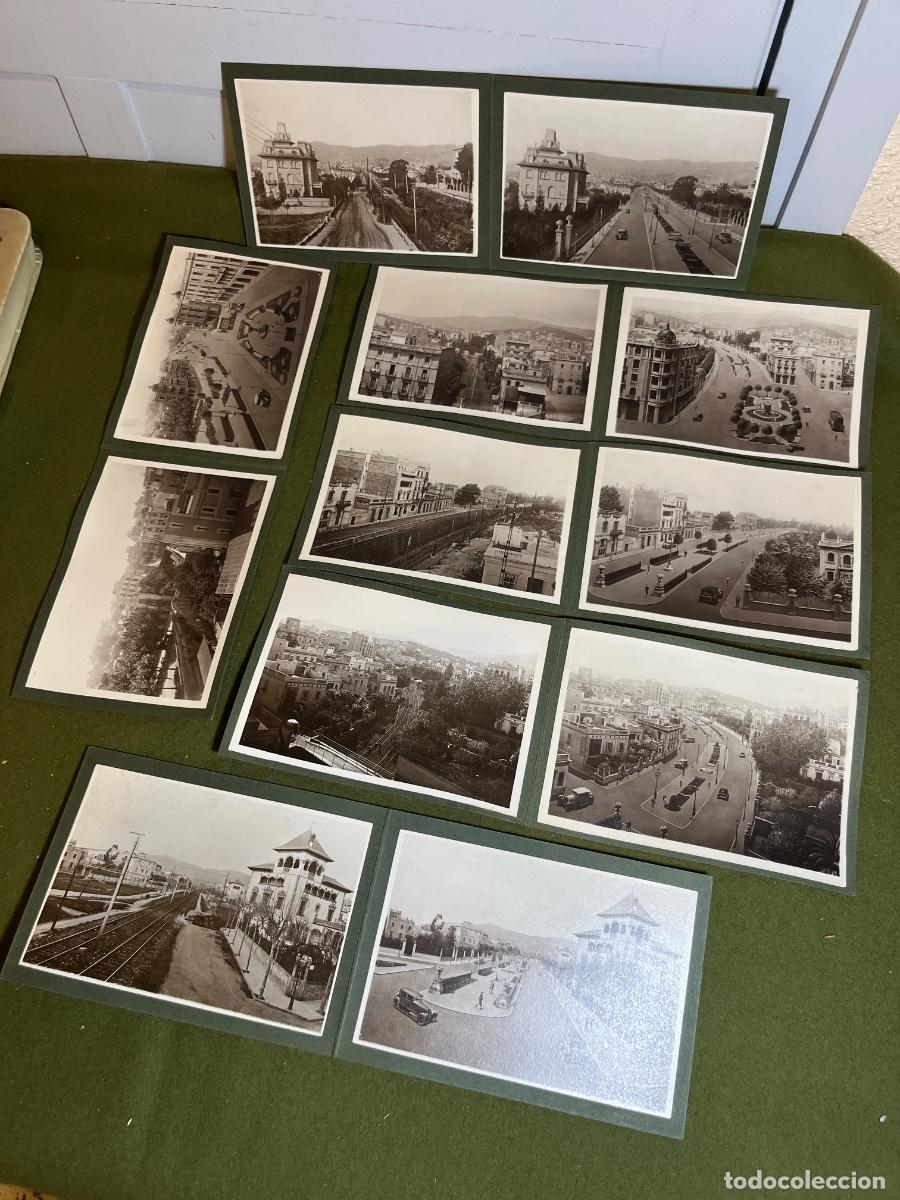 Alte Fotografie: Lote 12 fotograf&iacute;as antiguas obras p&uacute;blicas Barcelona &ndash; urbanizaci&oacute;n antes y despu&eacute;s &ndash; probable Sarr