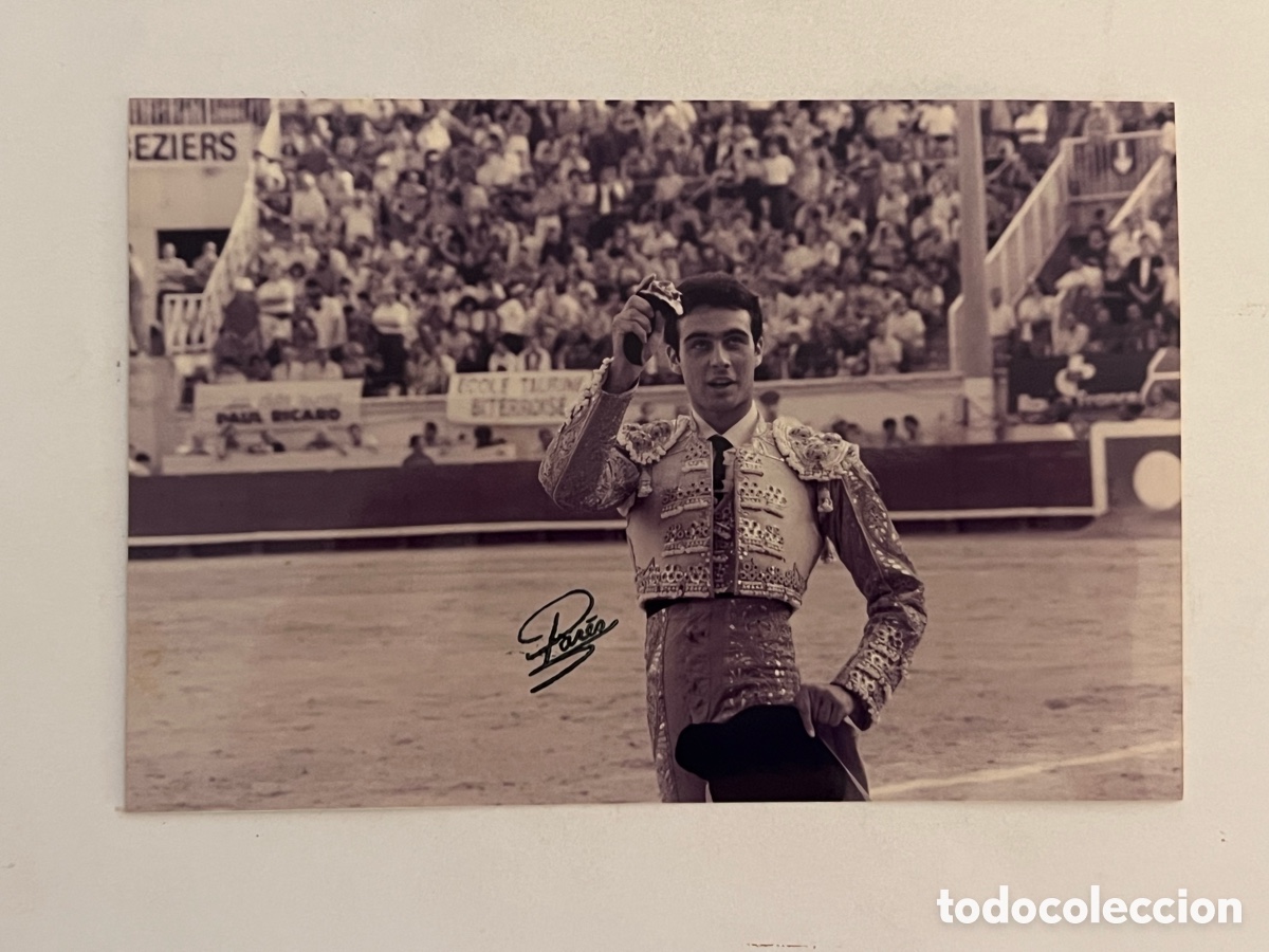 Fotografia antica: TAUROMAQUIA. Torero.. Enrique Ponce. ARENES DE BEZIERS. Fotograf&iacute;a Pares, Francia (10 x 15)