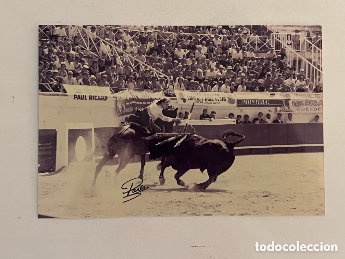 Fotografia antiga: TAUROMAQUIA. Rejoneadora Mar&iacute;a Sara .. ARENES DE BEZIERS. Fotograf&iacute;a Pares, Francia (10 x 15)