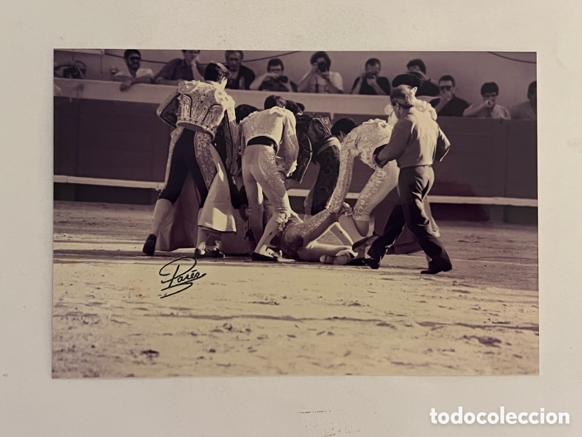 Alte Fotografie: TAUROMAQUIA. Torero, Juan Mora, cogida .. ARENES DE BEZIERS. Fotograf&iacute;a Pares, Francia (10 x 15)
