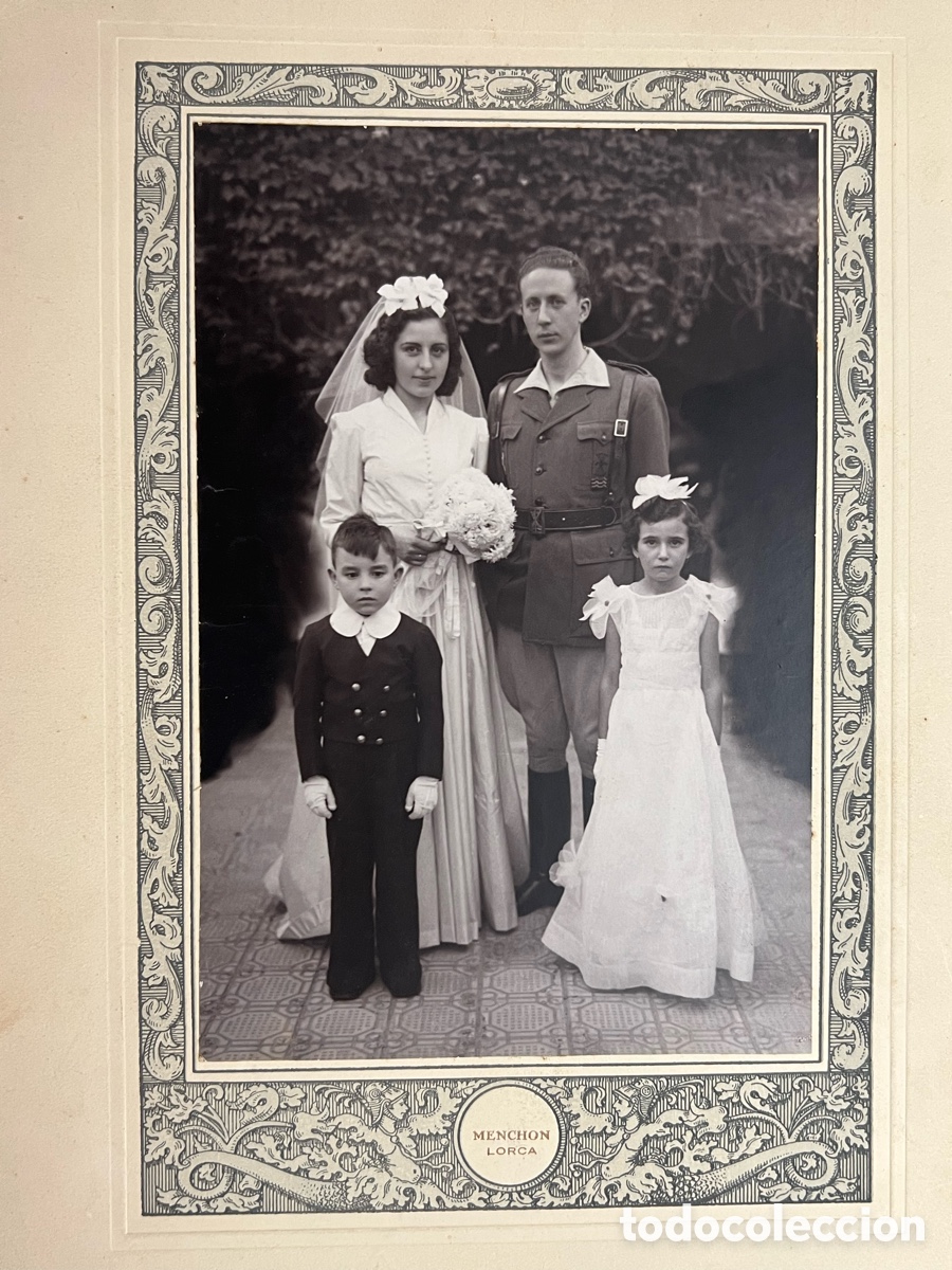 Fotograf&iacute;a antigua: LORCA (Murcia) MENCHON, fot&oacute;grafo&hellip; La gran Boda del Falangista (h.1940?) Med&iacute;das: 22 x 32 cm