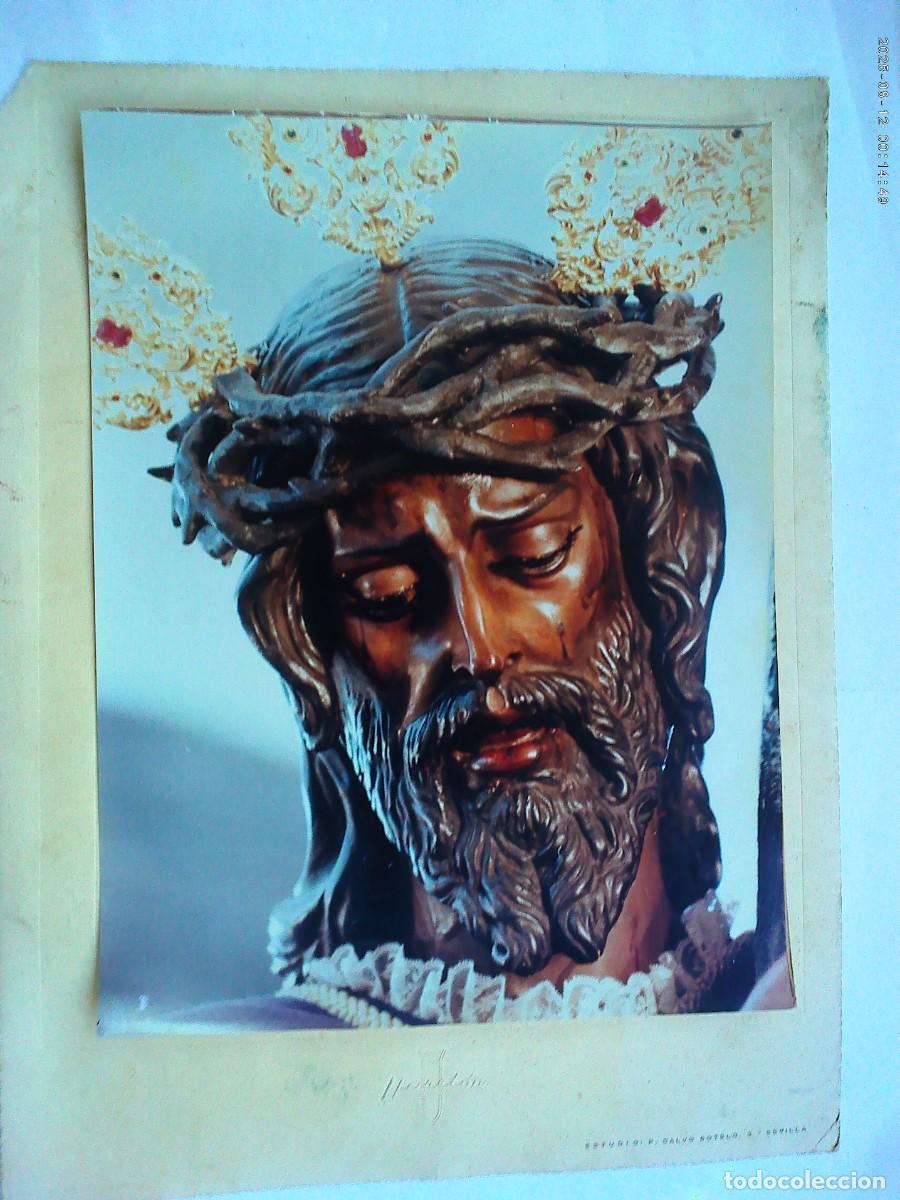 Fotograf&iacute;a antigua: SEMANA SANTA SEVILLA: GRAN FOTO NTRO. PADRE JESUS DE LA SALUD ( LOS GITANOS ), HARETON .. 31 X 41 CM