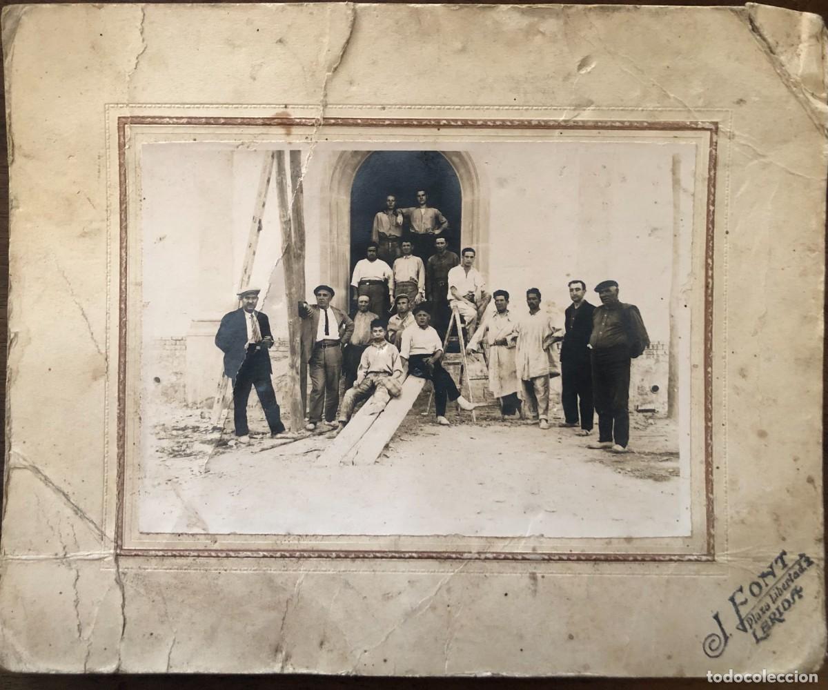 Alte Fotografie: FOTO DE TRABAJADORES, J. FONT, L&Eacute;RIDA.