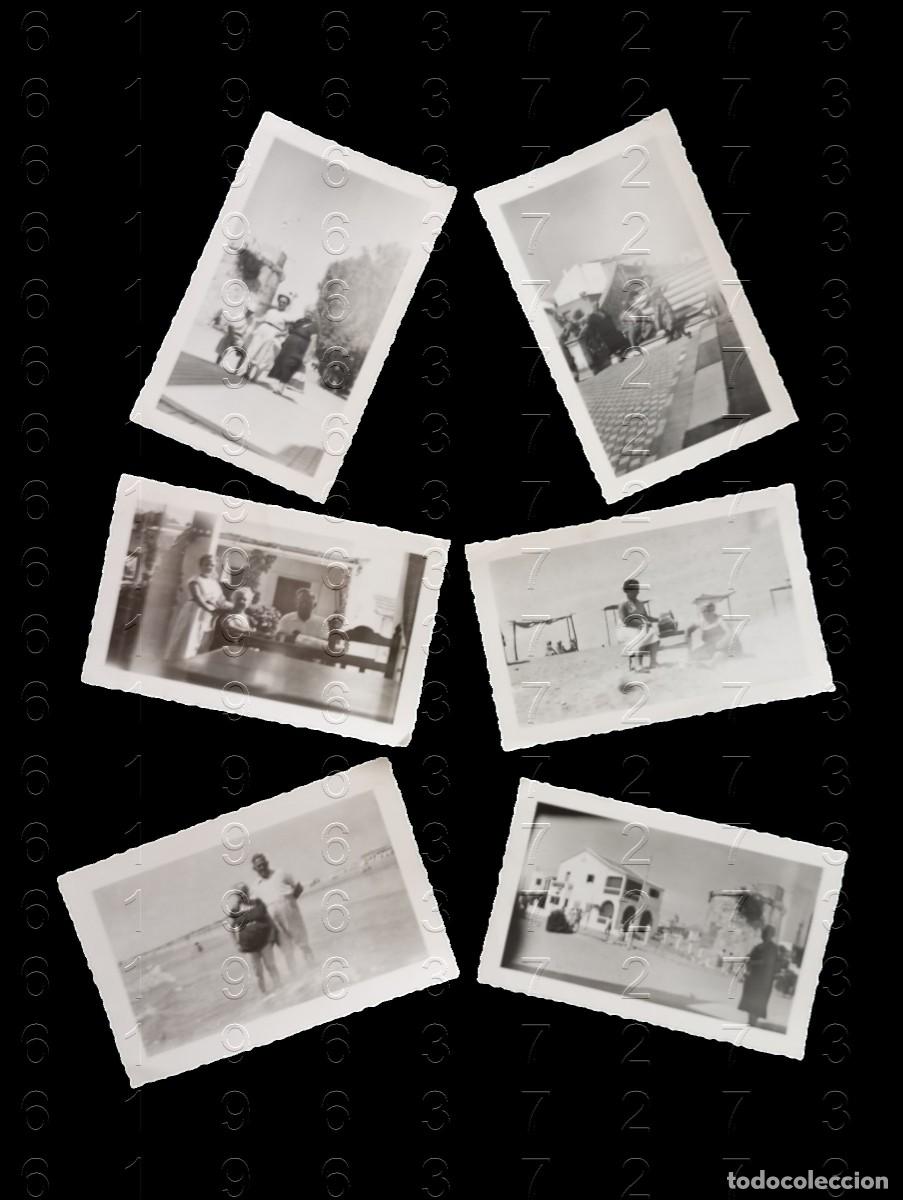 Fotograf&iacute;a antigua: PUNTA UMBRIA HUELVA COLECCION 6 FOTOGRAFIAS UNICAS ANTIGUAS M38