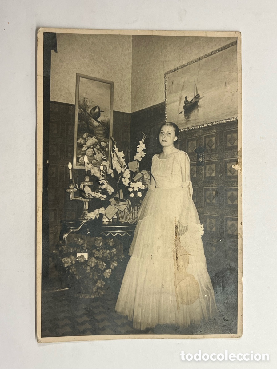 Fotografia antica: BARCELONA. Fotograf&iacute;a Puesta de larga de la Se&ntilde;orita LoLi. Junio de 1955, Medidas: 12 x 18 cm