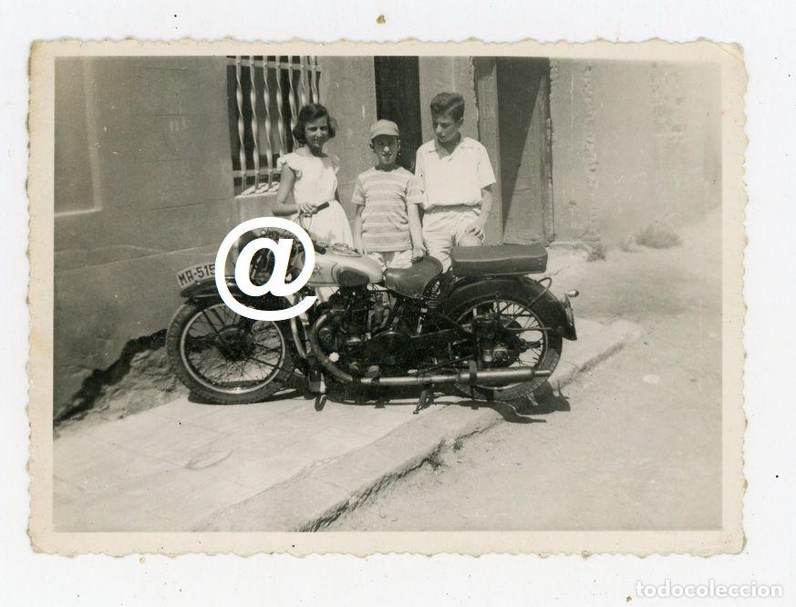Fotograf&iacute;a antigua: FOTO MOTO MOTOCICLETA BSA MATRICULA MALAGA