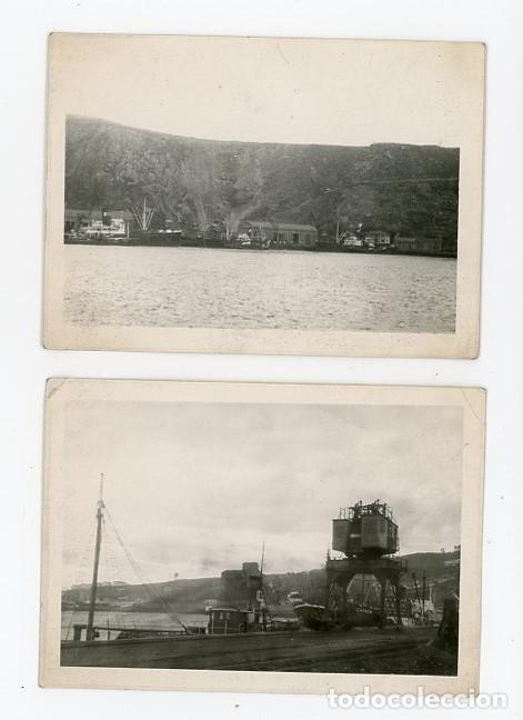 Fotograf&iacute;a antigua: SAN ESTEBAN DE PRAVIA. ASTURIAS. DOS IMAGENES DEL PUERTO.