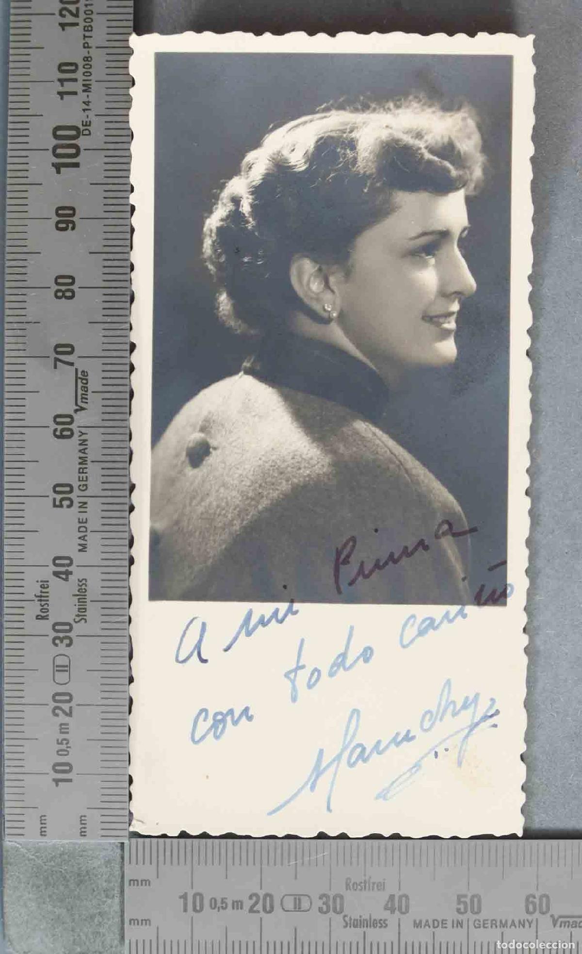 Fotograf&iacute;a antigua: FOTOGRAFIA. retrato mujer HACIA 1950 A mi Prima con todo cari&ntilde;o