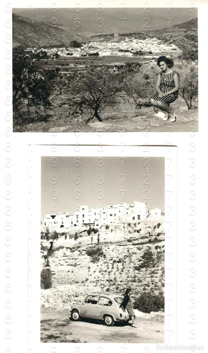 Photographie ancienne: SORBAS ALMERIA SEAT 600 2 FOTOGRAFIAS UNICAS MUY ANTIGUAS M43