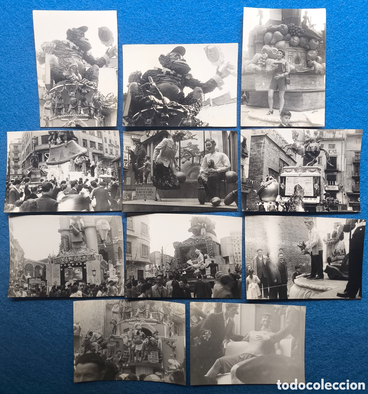 Fotograf&iacute;a antigua: FALLAS NINOT FOTOGRAF&Iacute;A LOTE 11 FALLA VALENCIA 1956