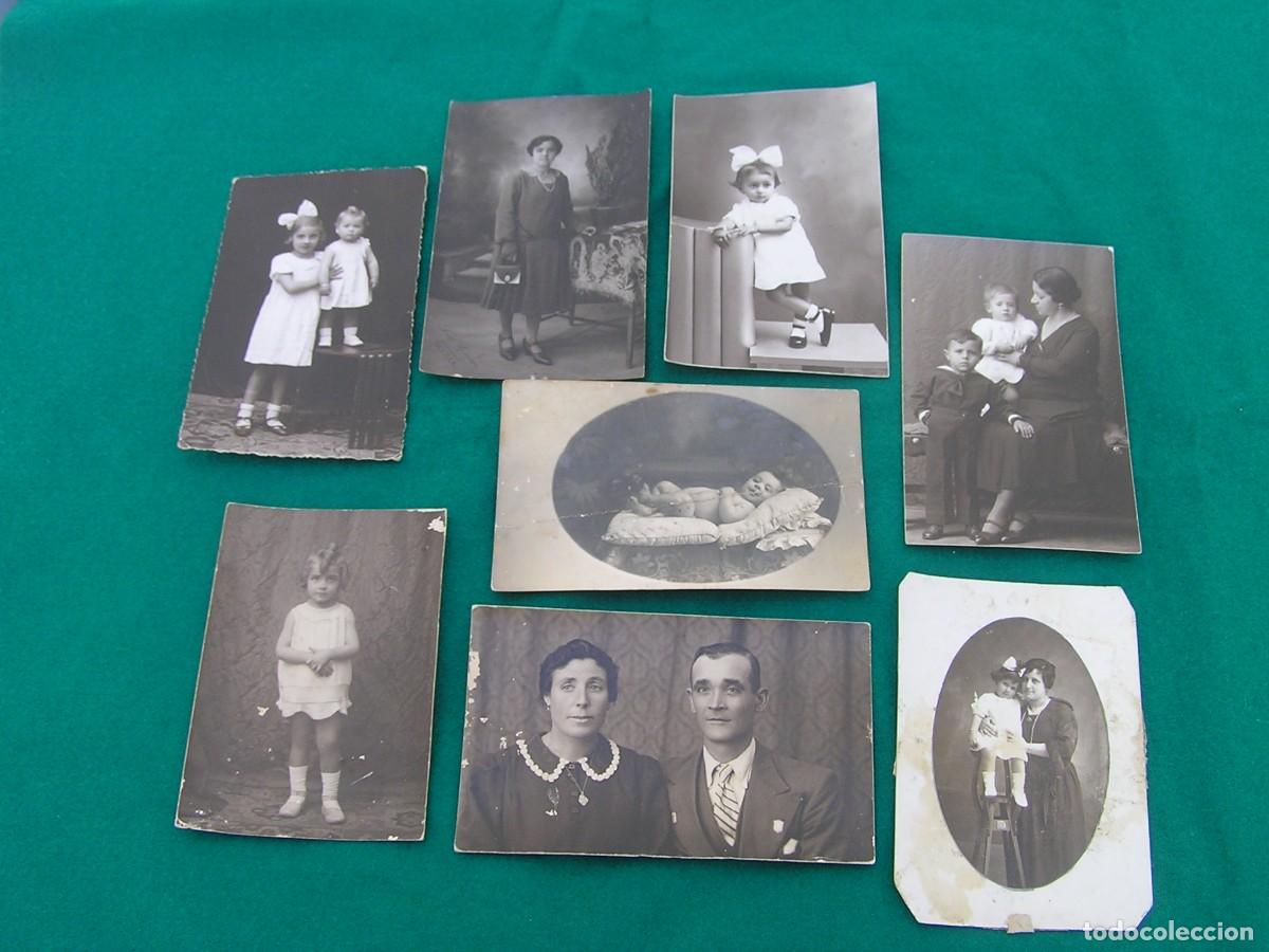 Fotografia antica: Lote de 8 fotos familiares antiguas en B/N. Posiblemente a&ntilde;os 20-30 s. XX.