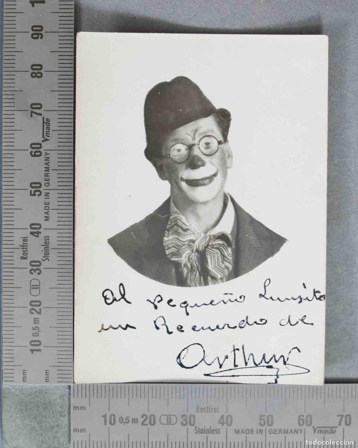 Alte Fotografie: FOTOGRAFIA. Payaso Arthur - Fotograf&iacute;a dedicada HACIA 1930