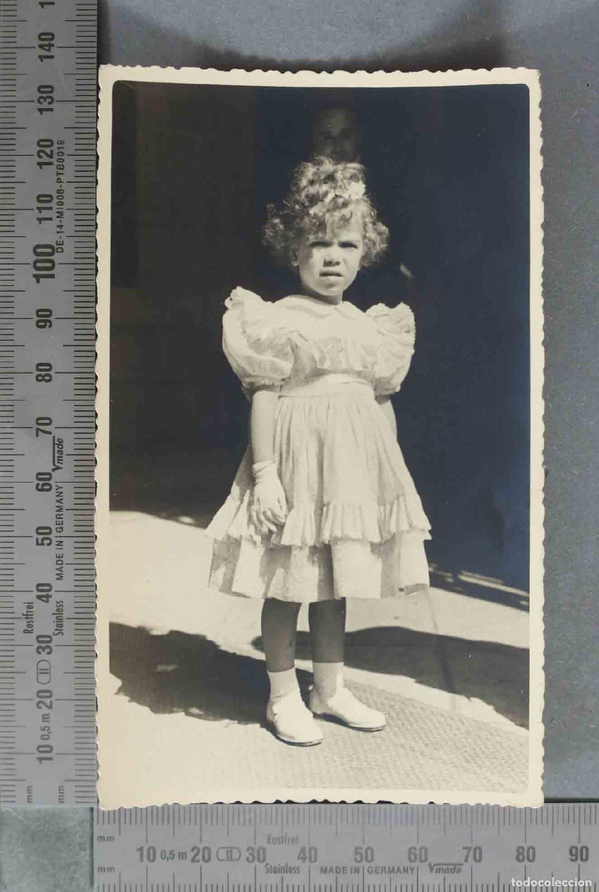 Antique Photography: FOTOGRAFIA. Ni&ntilde;a con vestido de primera comuni&oacute;n HACIA 1940 CASTOR MADRID