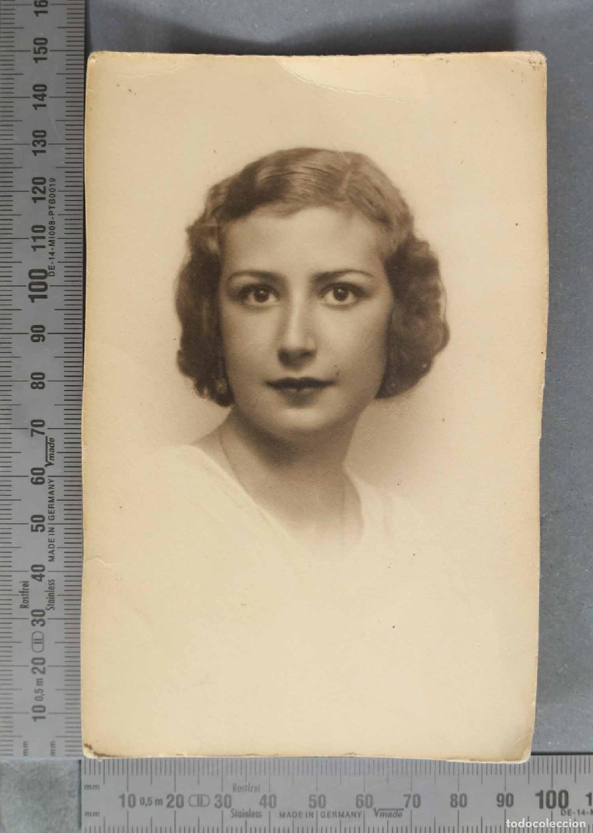 Fotografia antiga: FOTOGRAFIA. Retrato de estudio de mujer joven con peinado de ondas HACIA 1930