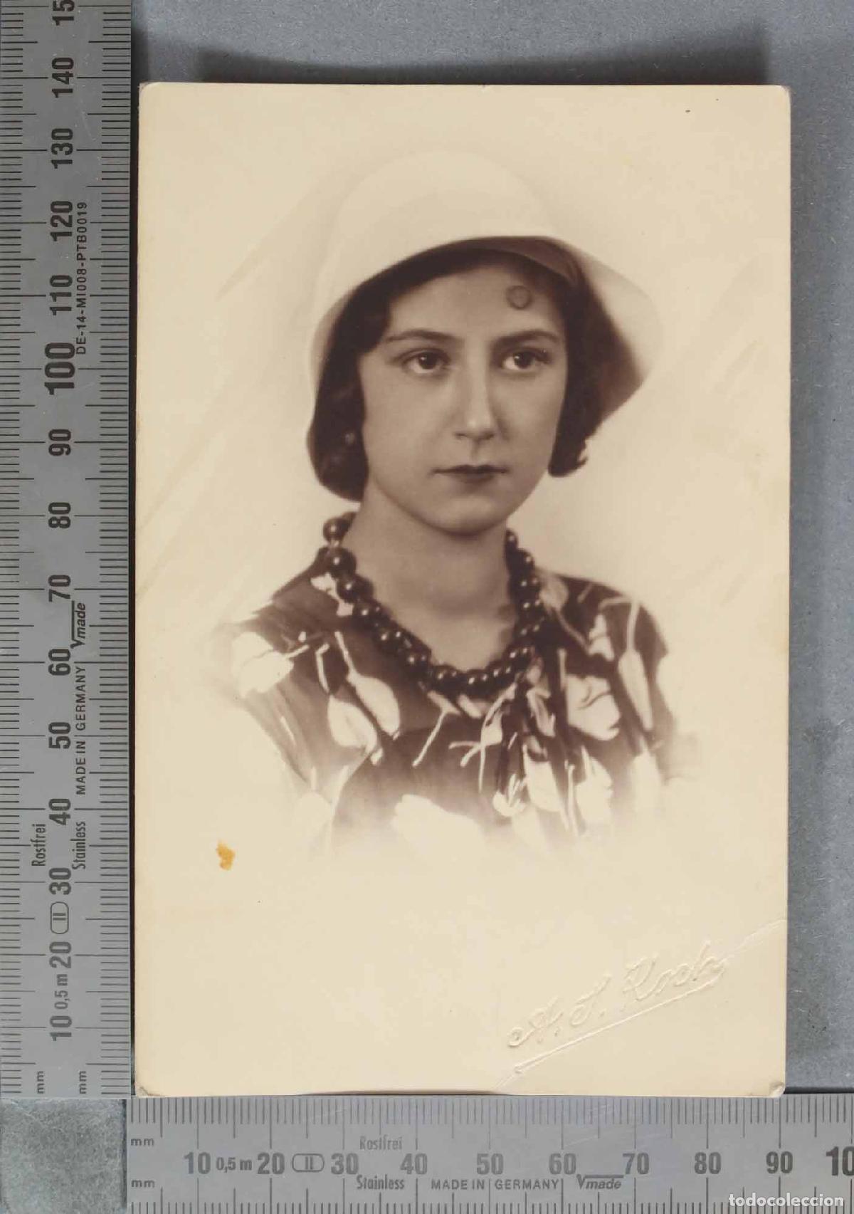 Fotografia antica: FOTOGRAFIA POSTAL. RETRATO MUJER. A J KOCH 1931