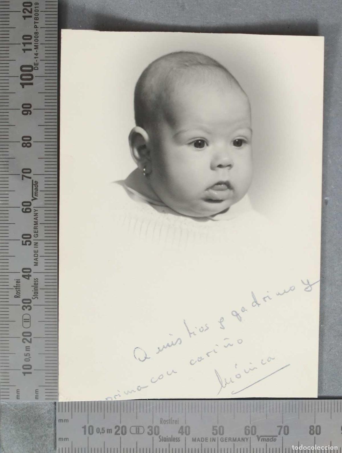 Fotografia antica: FOTOGRAFIA. A mis t&iacute;os y padrinos y prima RETRATO BEBE