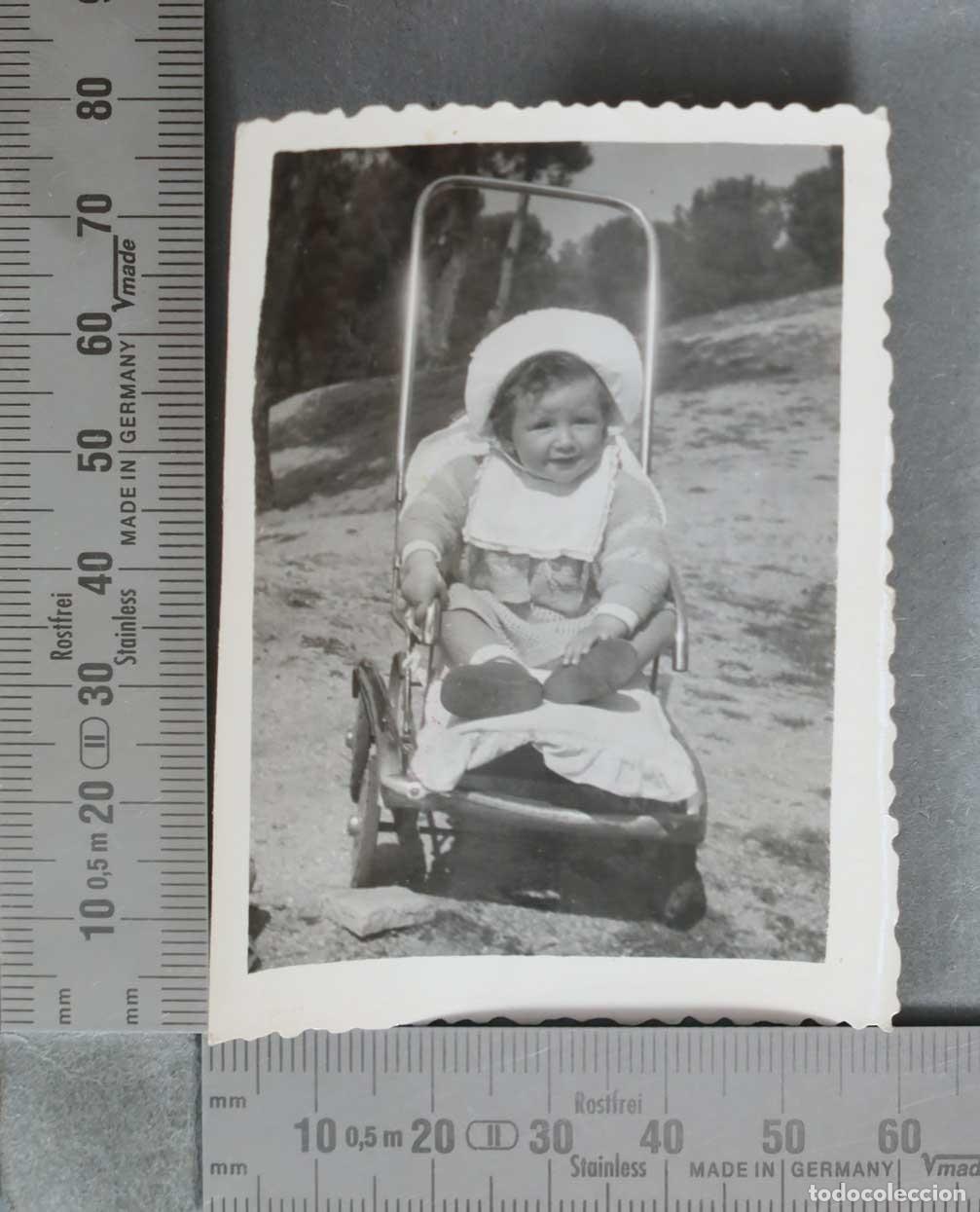 Alte Fotografie: FOTOGRAFIA. Ni&ntilde;o en carricoche de &eacute;poca / carrito de beb&eacute; - Espa&ntilde;a - Infancia