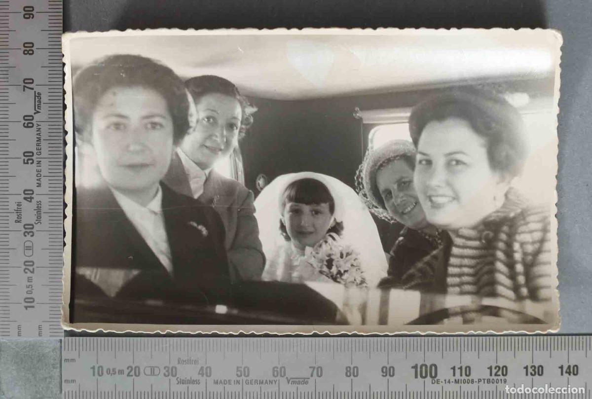 Fotografia antiga: FOTOGRAFIA. Fotograf&iacute;a comuni&oacute;n ni&ntilde;a coche antiguo