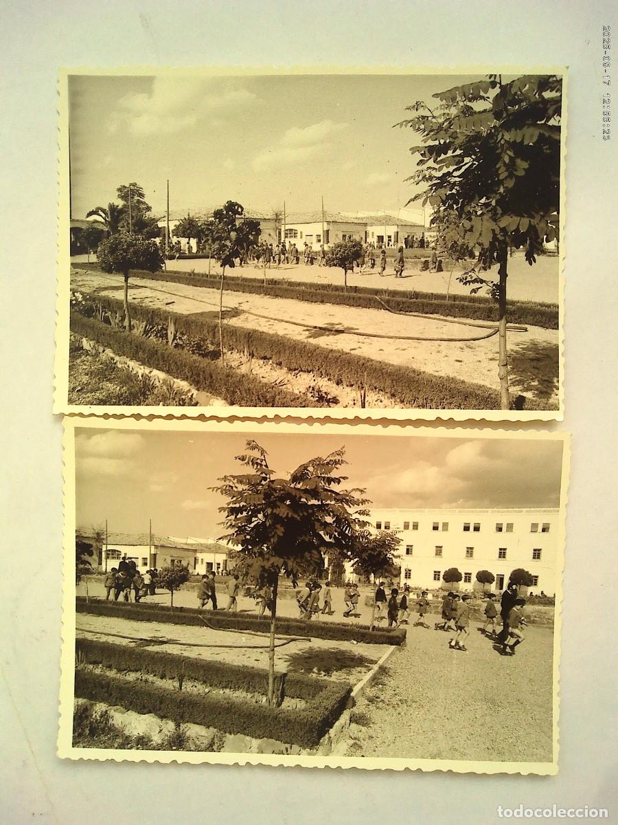 Fotograf&iacute;a antigua: LOTE DE 2 FOTOS DE NI&Ntilde;OS CAMINO DEL COLEGIO . DE DELGADO , ANDUJAR ( JAEN )