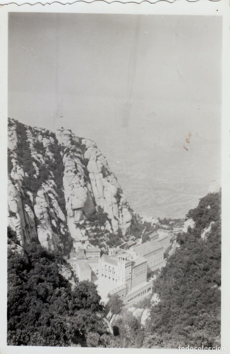 Fotograf&iacute;a antigua: Cuatro fotos. Monta&ntilde;as y Monasterio de Montserrat, Barcelona. A&ntilde;os 50-60 sv