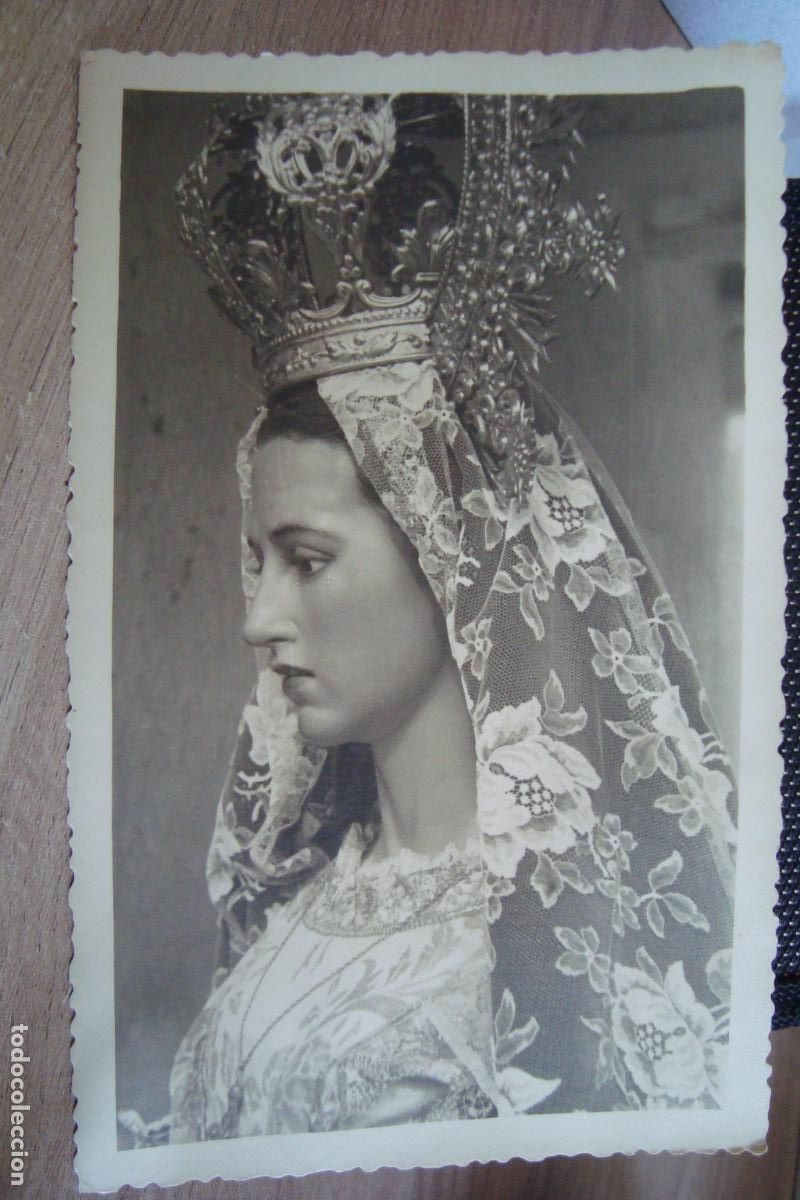 Fotograf&iacute;a antigua: ANTIGUA FOTOGRAFIA VIRGEN DE LA ESPERANZA? FOTO LOPEZ VELEZ RUBIO ALMERIA.