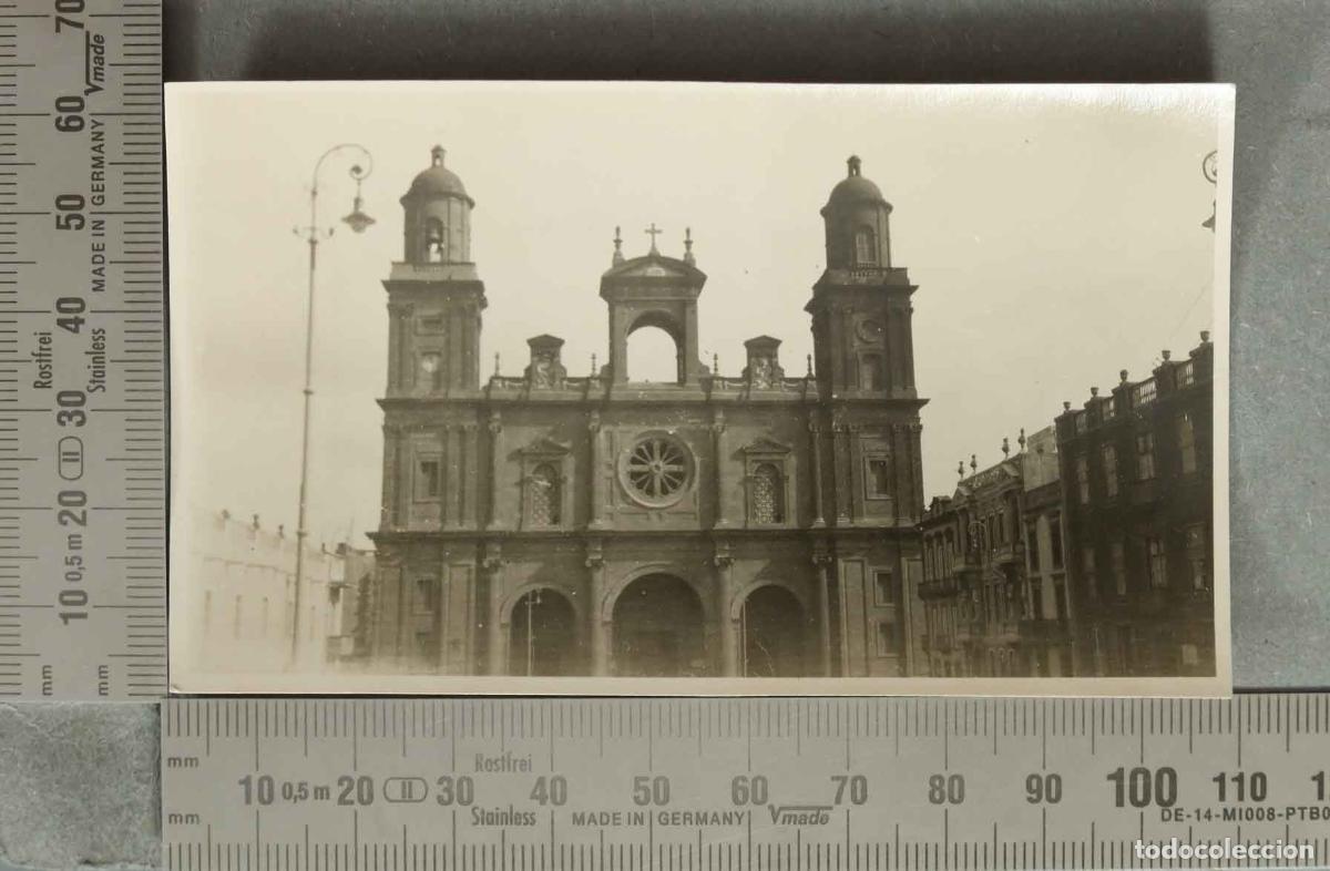 Photographie ancienne: FOTOGRAFIA. Las Palmas de Gran Canaria - Catedral de Santa Ana - Fachada HACIA 1930
