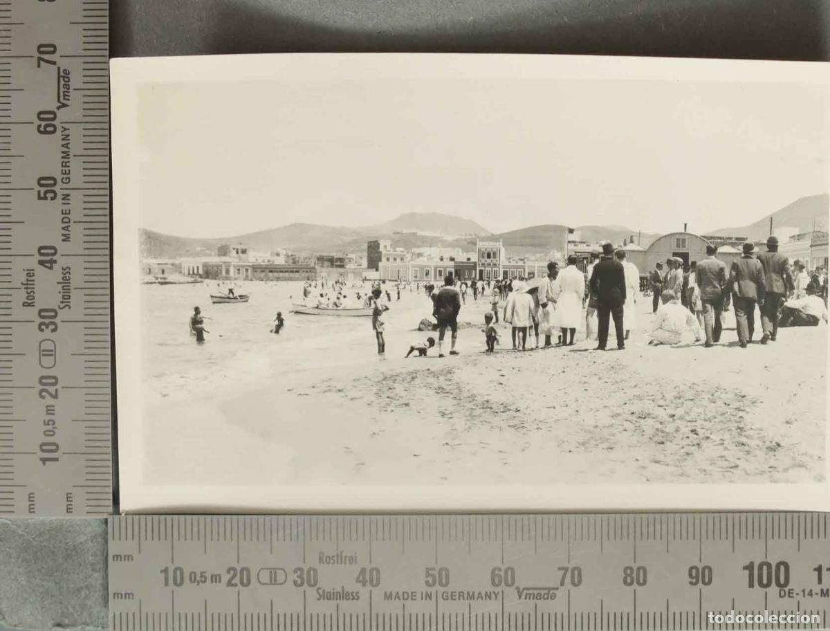 Photographie ancienne: FOTOGRAFIA. VISTA Playa de Las Canteras - Las Palmas de Gran Canaria - HACIA 1930