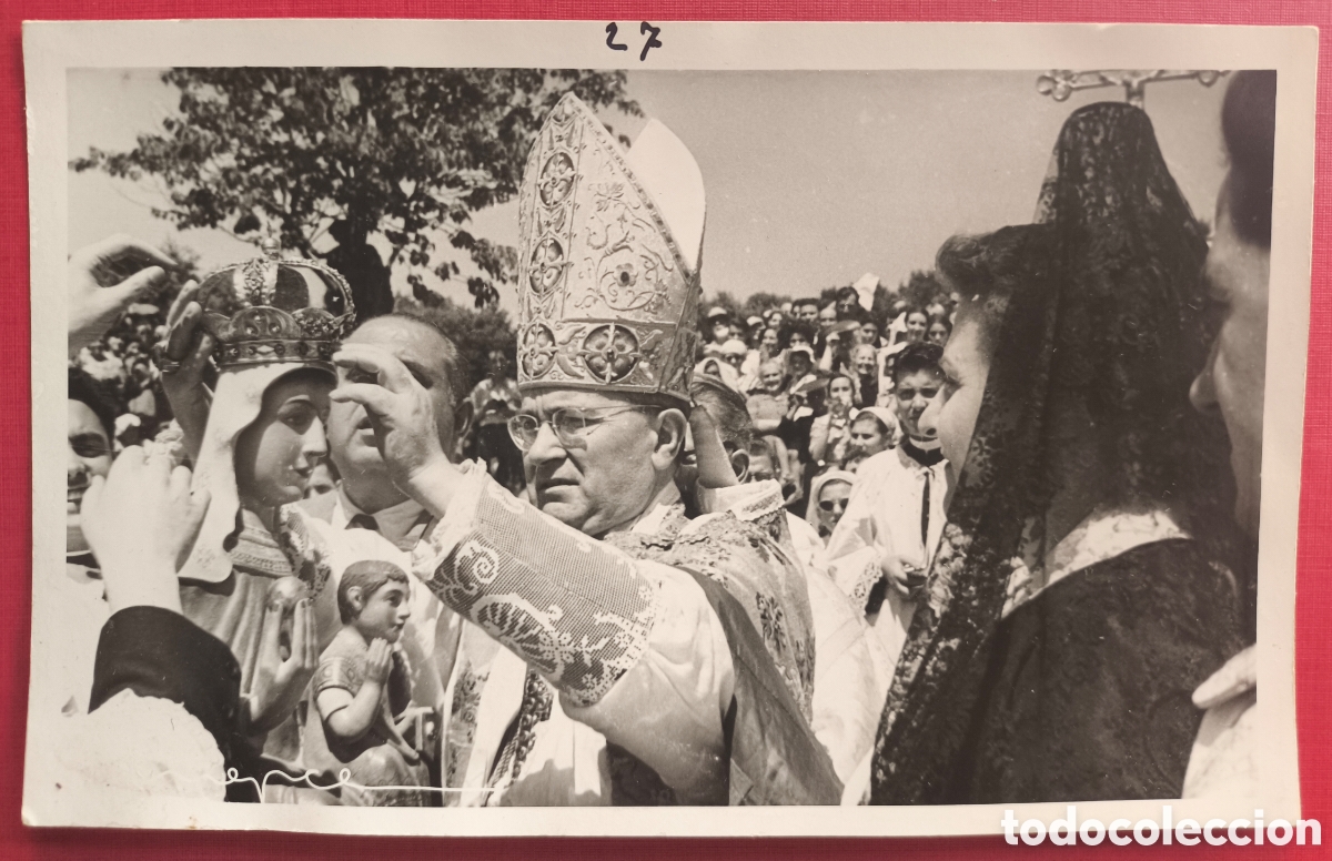 Fotograf&iacute;a antigua: ALFORJA CORONACI&Oacute; MARE DE D&Eacute;U DE PUIGCERVER FOTOGRAF&Iacute;A TARRAGONA 1953