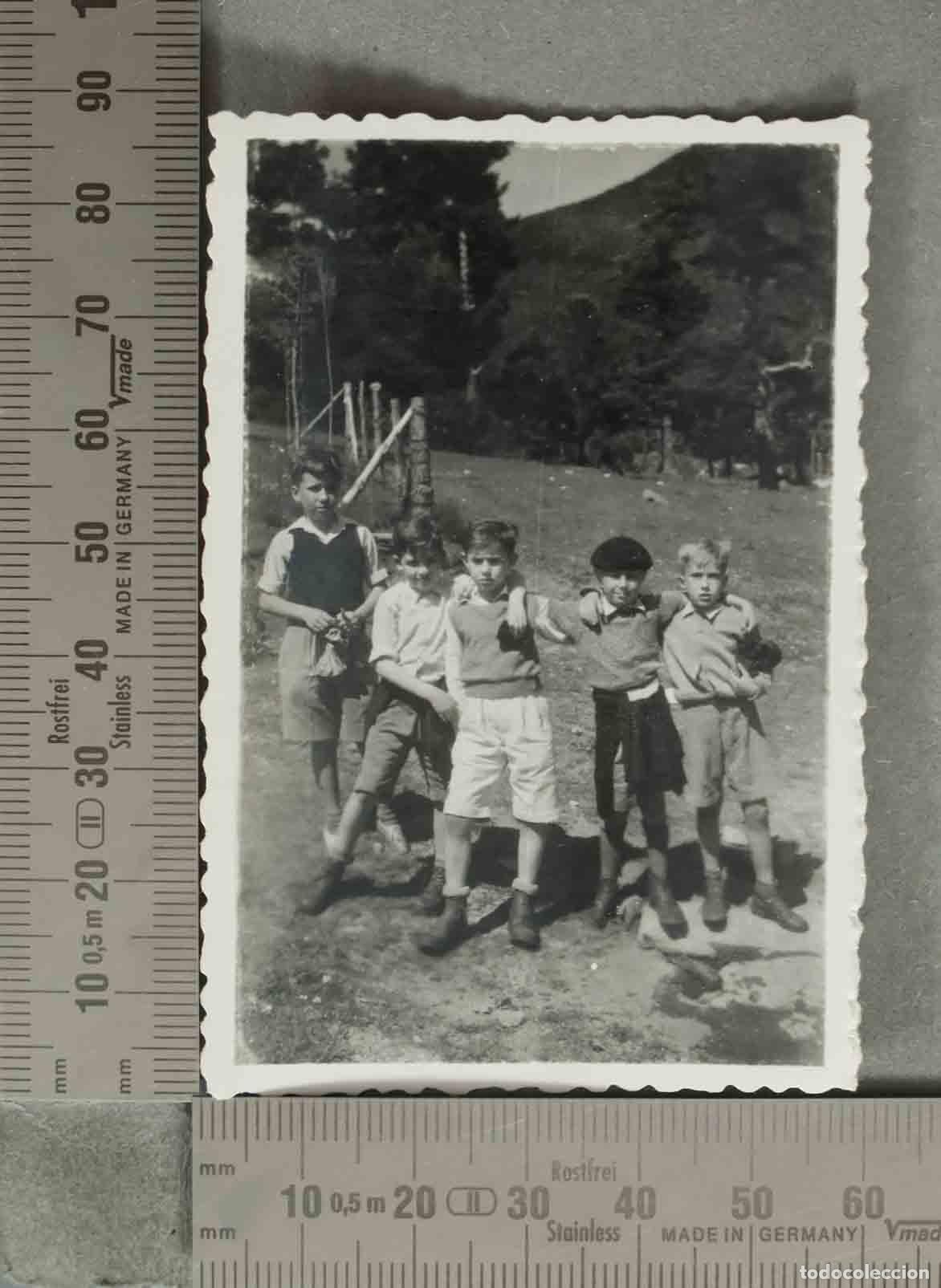 Photographie ancienne: FOTOGRAFIA. Ni&ntilde;os posando excursion. HACIA 1950