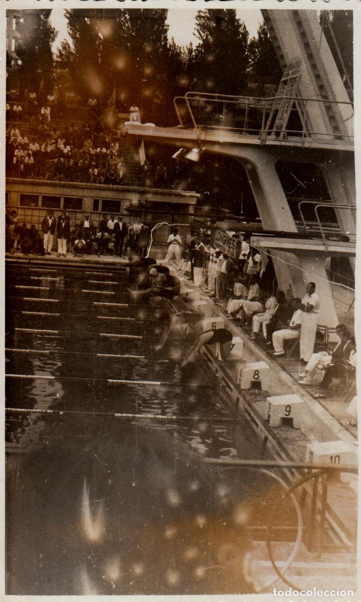 Fotograf&iacute;a antigua: Nataci&oacute;n. Competici&oacute;n. Piscina ol&iacute;mpica. Val&egrave;ncia? A&ntilde;os 30-40 sv
