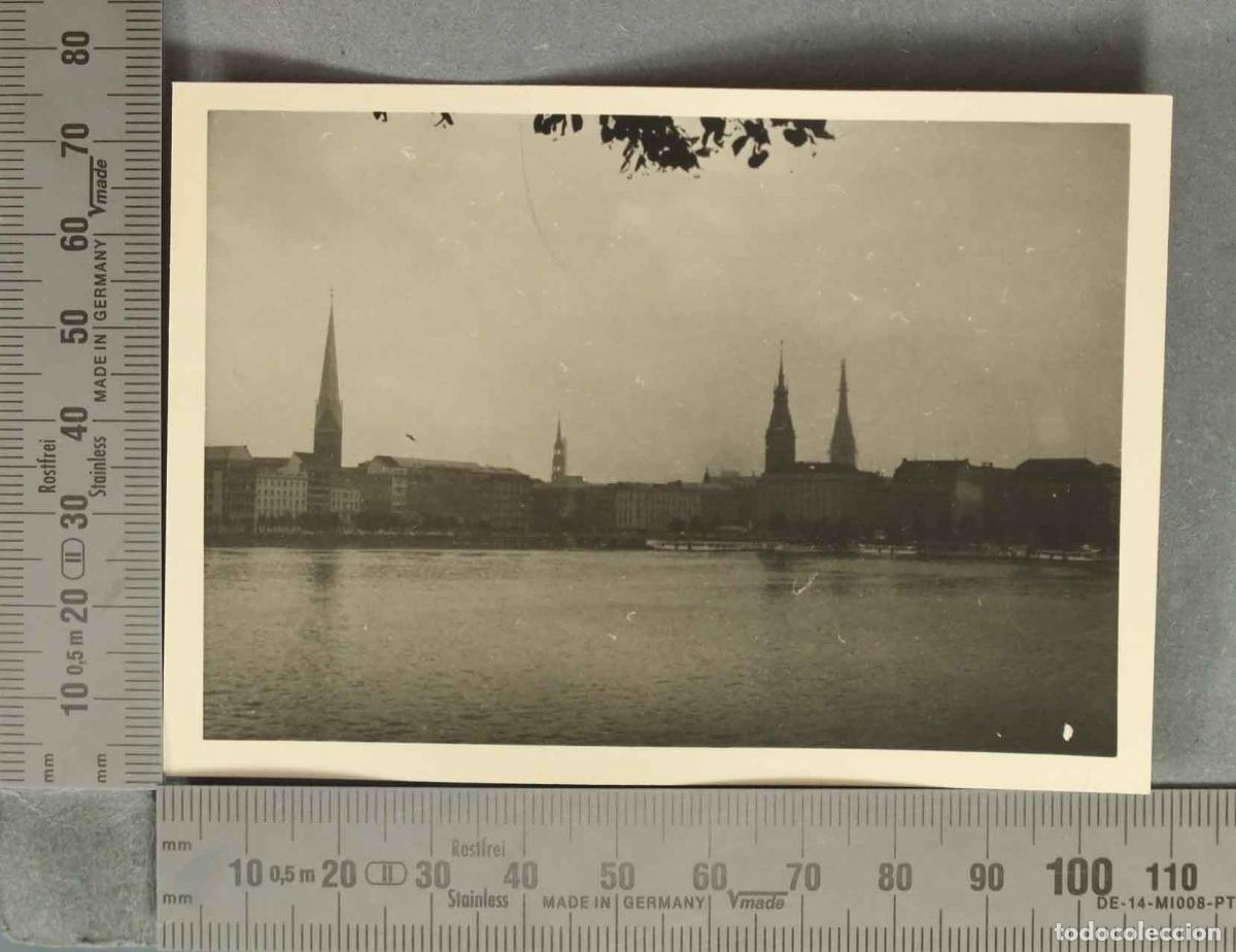 Fotografia antica: FOTOGRAFIA. Hamburg - Alster mit Blick auf die Altstadt und Kirchen