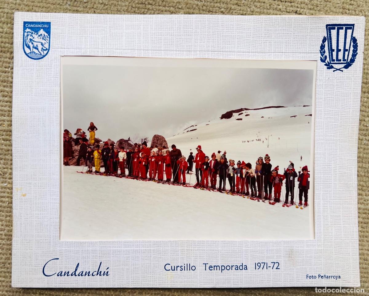Fotografia antiga: Fotograf&iacute;a de J&oacute;venes esquiadores (Candanch&uacute; - Huesca) - Cursillo Temporada 1971 / 72 - Esqu&iacute;