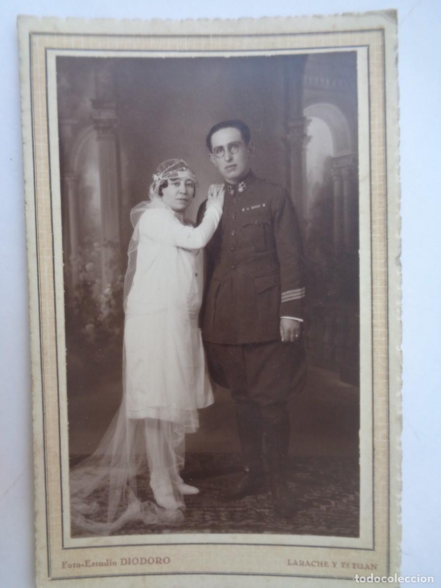 Fotograf&iacute;a antigua: GUERRA AFRICA: FOTO ESTUDIO BODA SARGENTO DE MEHAL&acute;LA . DE DIODORO , LARACHE - TETUAN
