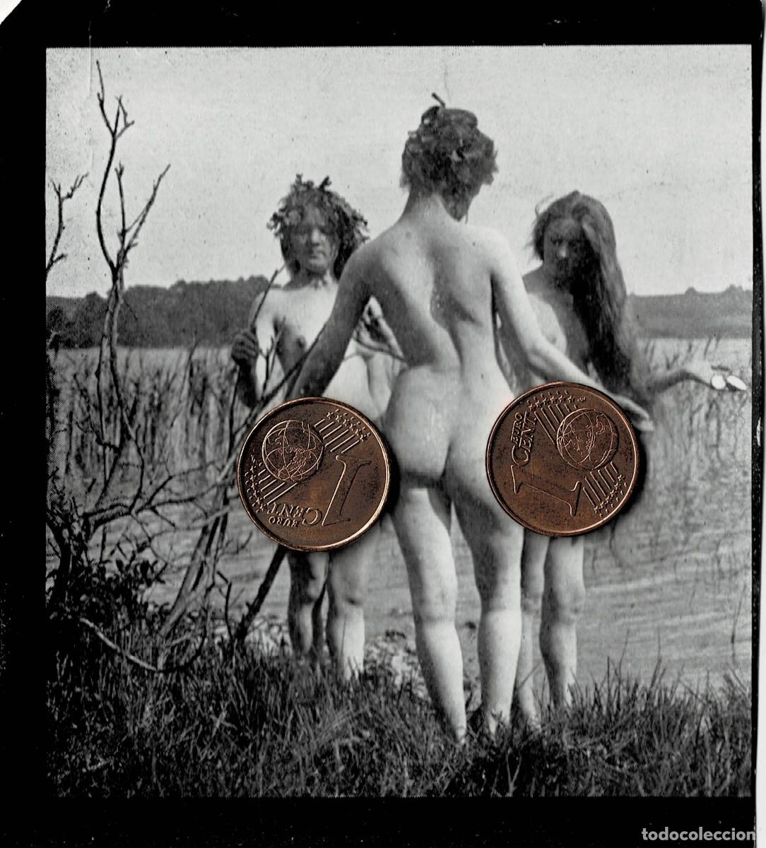 Fotograf&iacute;a antigua: FOTOGRAFIA ESTEROSCOPICA EROTICA DE MUJERES EN EL RIO. P-ESTEROTICA-049