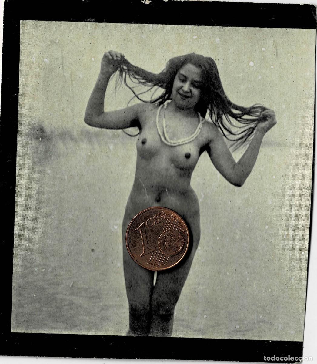 Fotograf&iacute;a antigua: FOTOGRAFIA ESTEROSCOPICA EROTICA DE MUJER EN RIO. P-ESTEROTICA-055