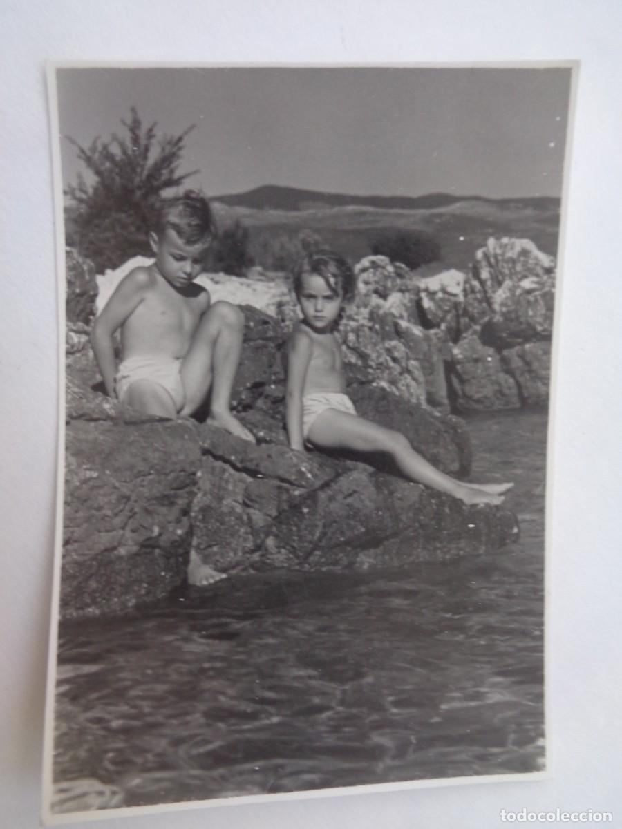 Antique Photography: FOTO DE NI&Ntilde;OS EN BA&Ntilde;ADOR EN LA PLAYA