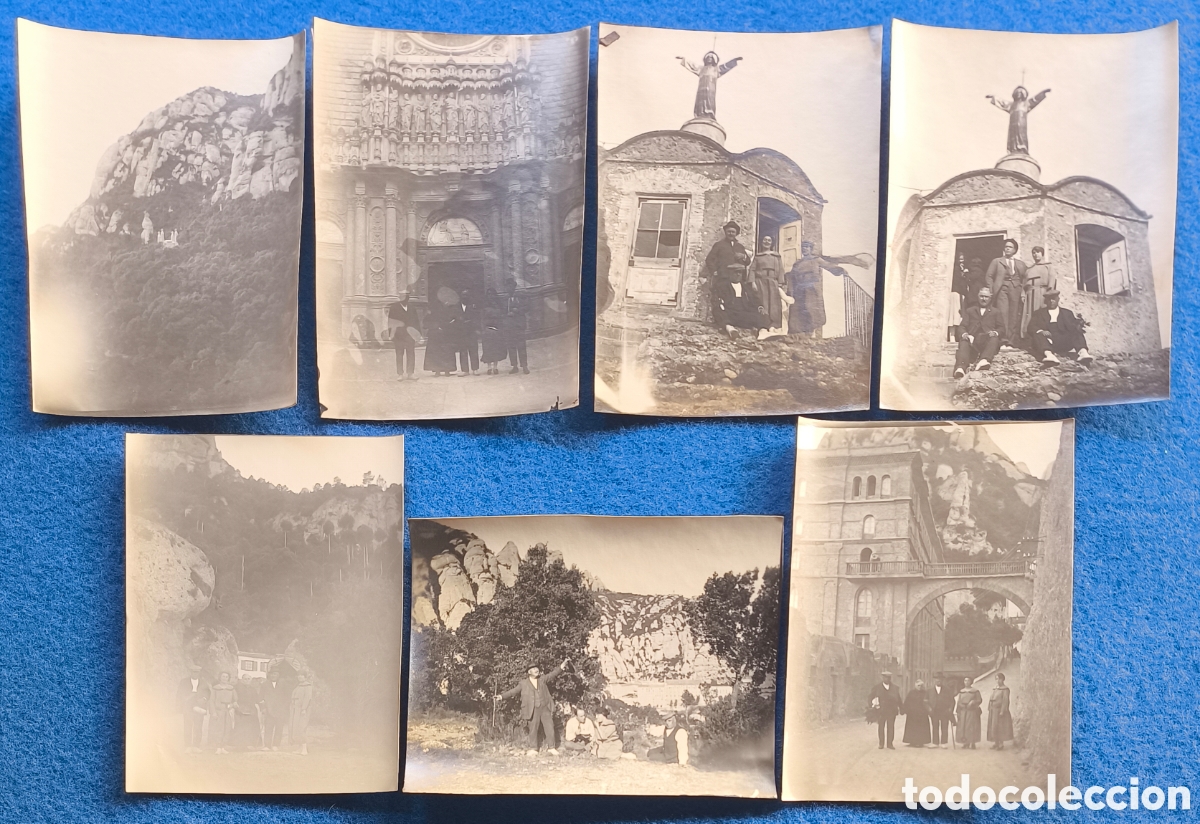 Fotograf&iacute;a antigua: MONSERRAT MONESTIR EXCURSI&Oacute; FOTOGRAF&Iacute;A LOTE 7 C. 1915