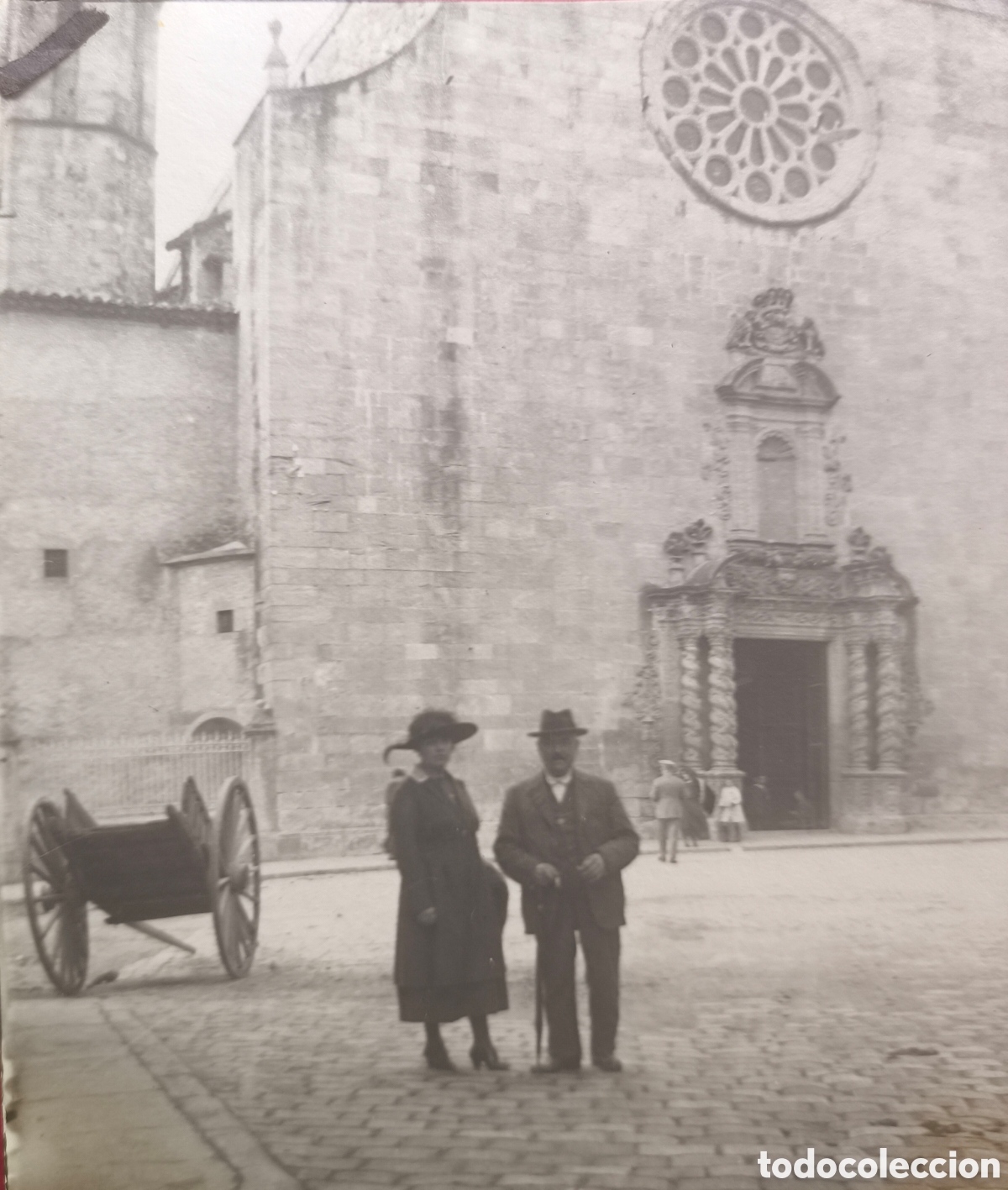 Alte Fotografie: CALDES DE MONTBUI PLA&Ccedil;A ESGL&Eacute;SIA FOTOGRAF&Iacute;A ANIMADA C. 1915